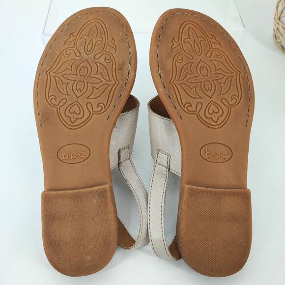 Born B.o.c Women's Concept Taupe Leather Slingback Sandals Size 8M - Picture 9 of 9